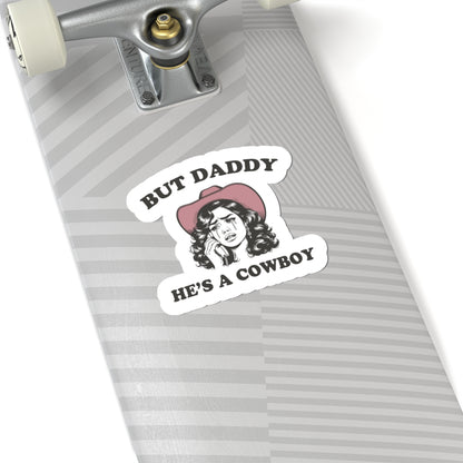 sad cowgirl phone sticker