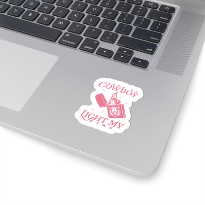 Cowboy Lighter Pink Western Sticker