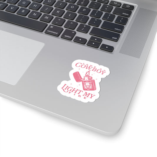 Cowboy Lighter Pink Western Sticker
