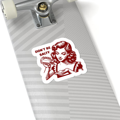 vintage housewife salt shaker sticker