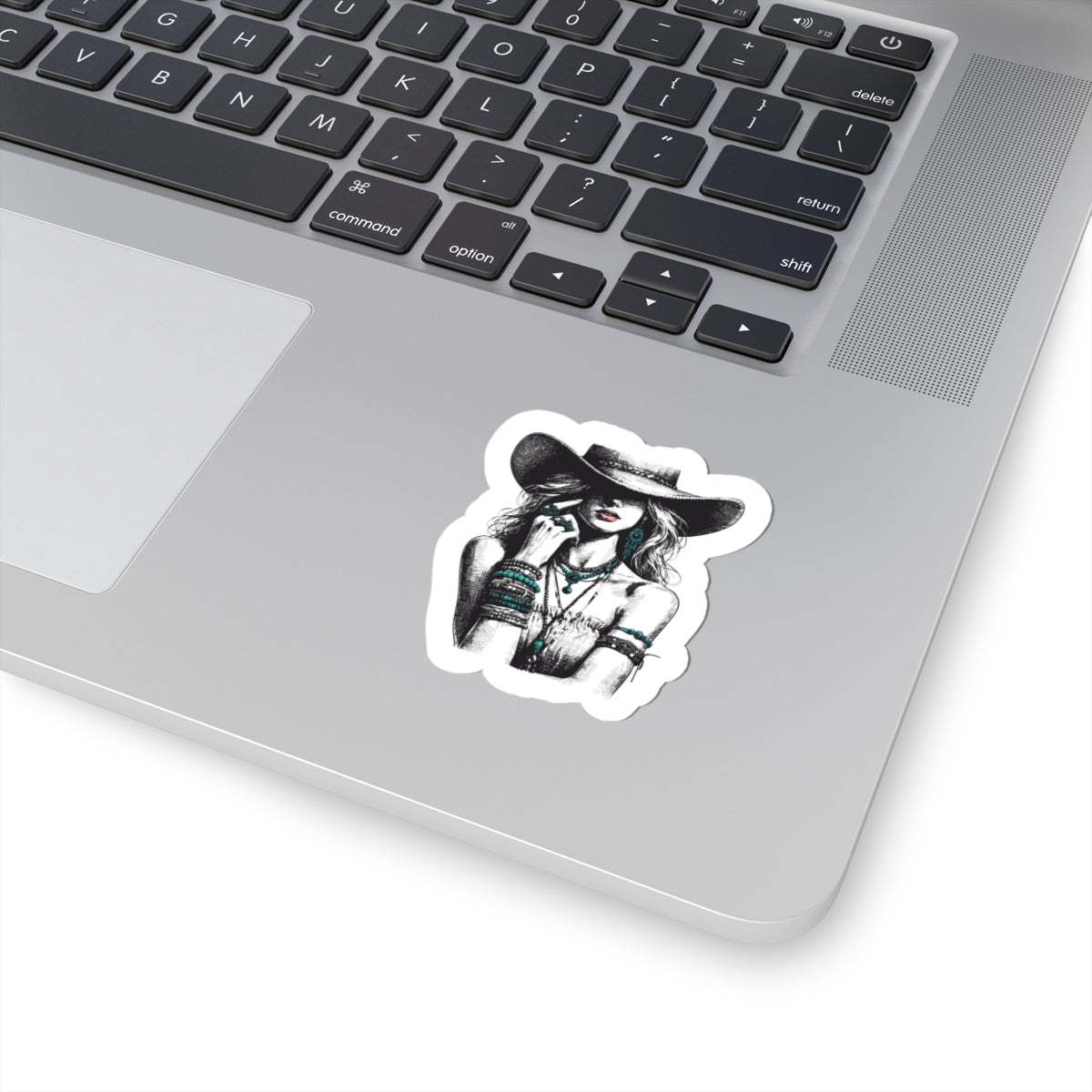 western cowgirl woman sticker