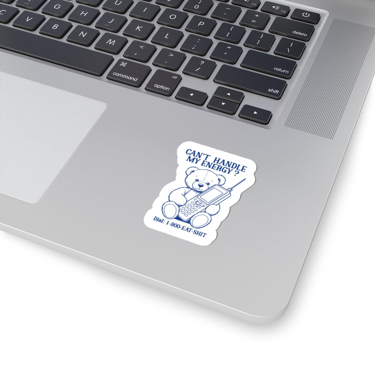 bear holding phone sticker