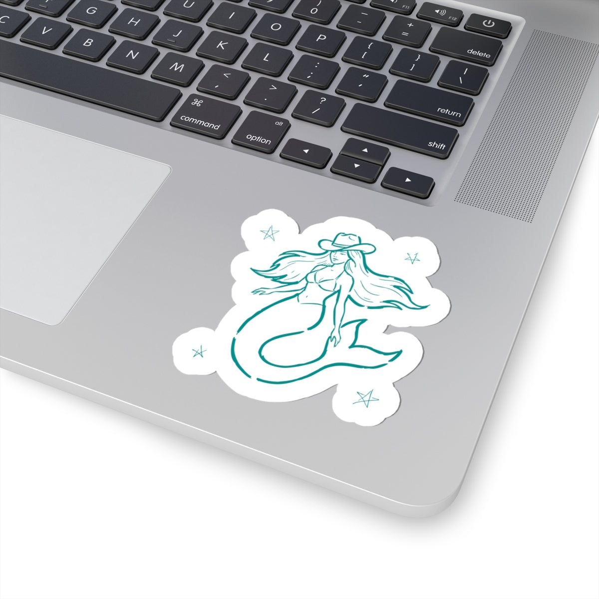 mermaid laptop sticker design