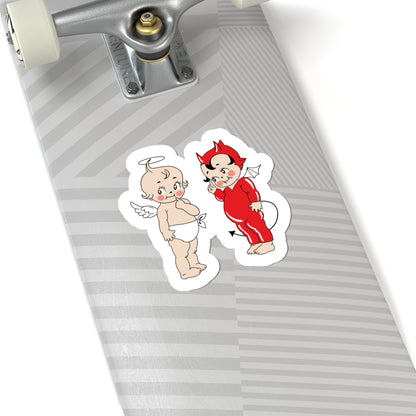 Devil Angel Kewpie Baby Sticker Decal