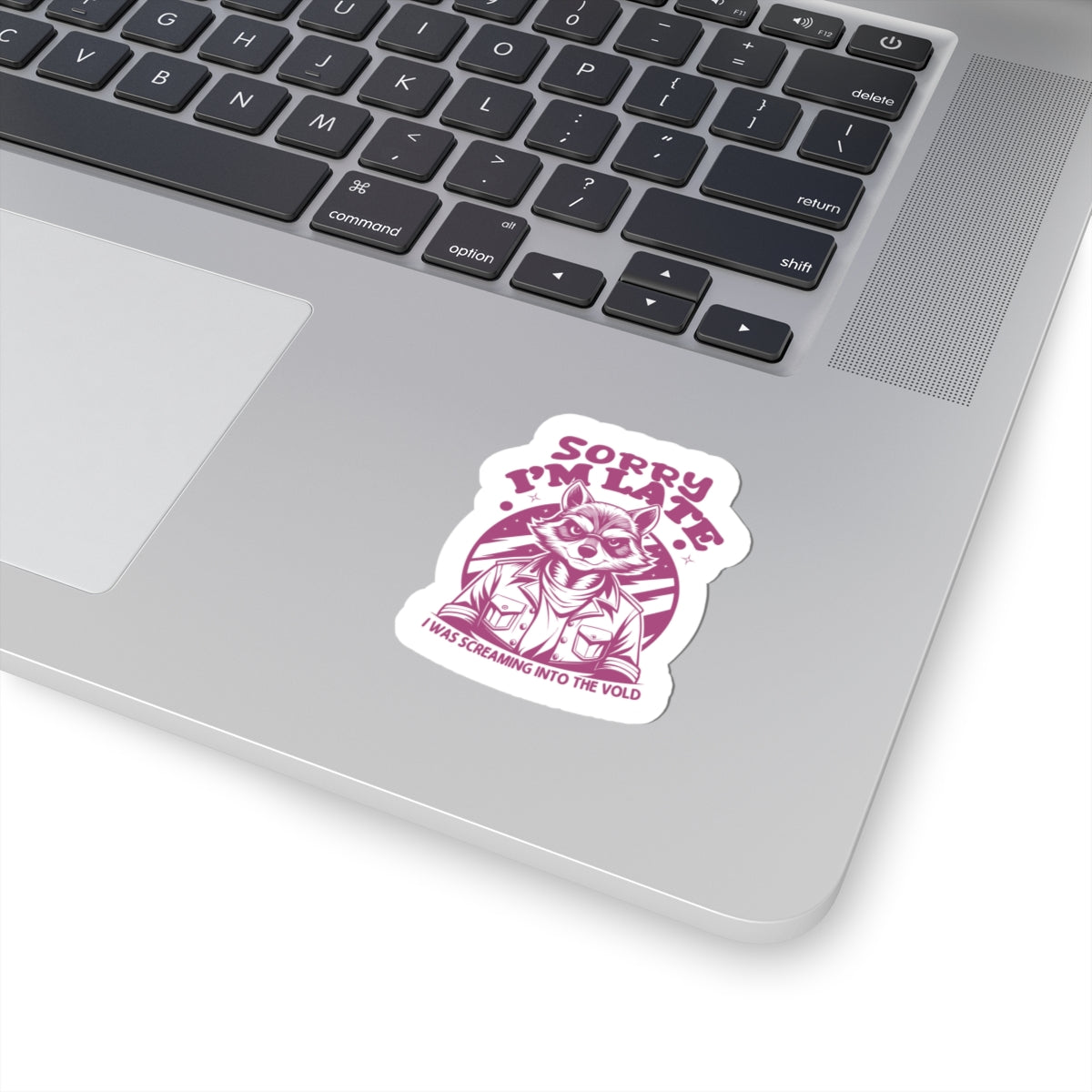 screaming into the void raccoon sticker