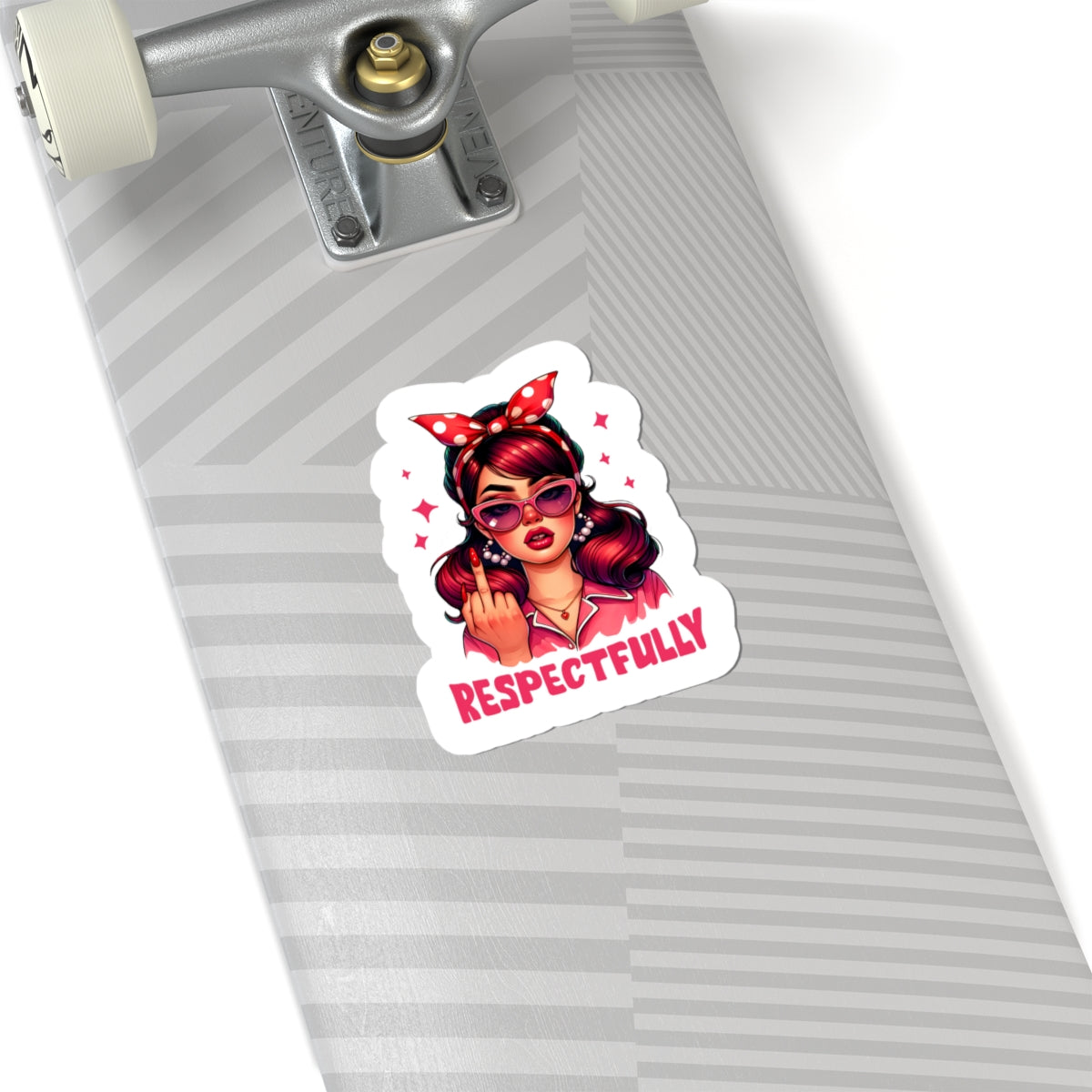 respectfully pink girl sticker