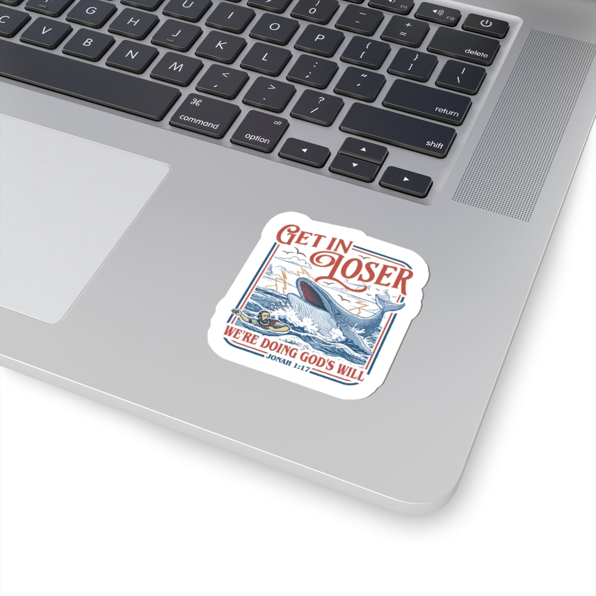 ocean storm whale illustration sticker
