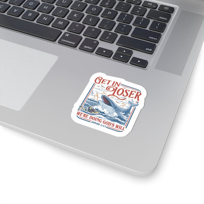 ocean storm whale illustration sticker