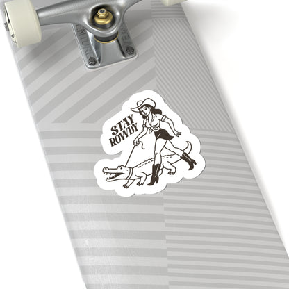 western cowgirl gator sticker decal