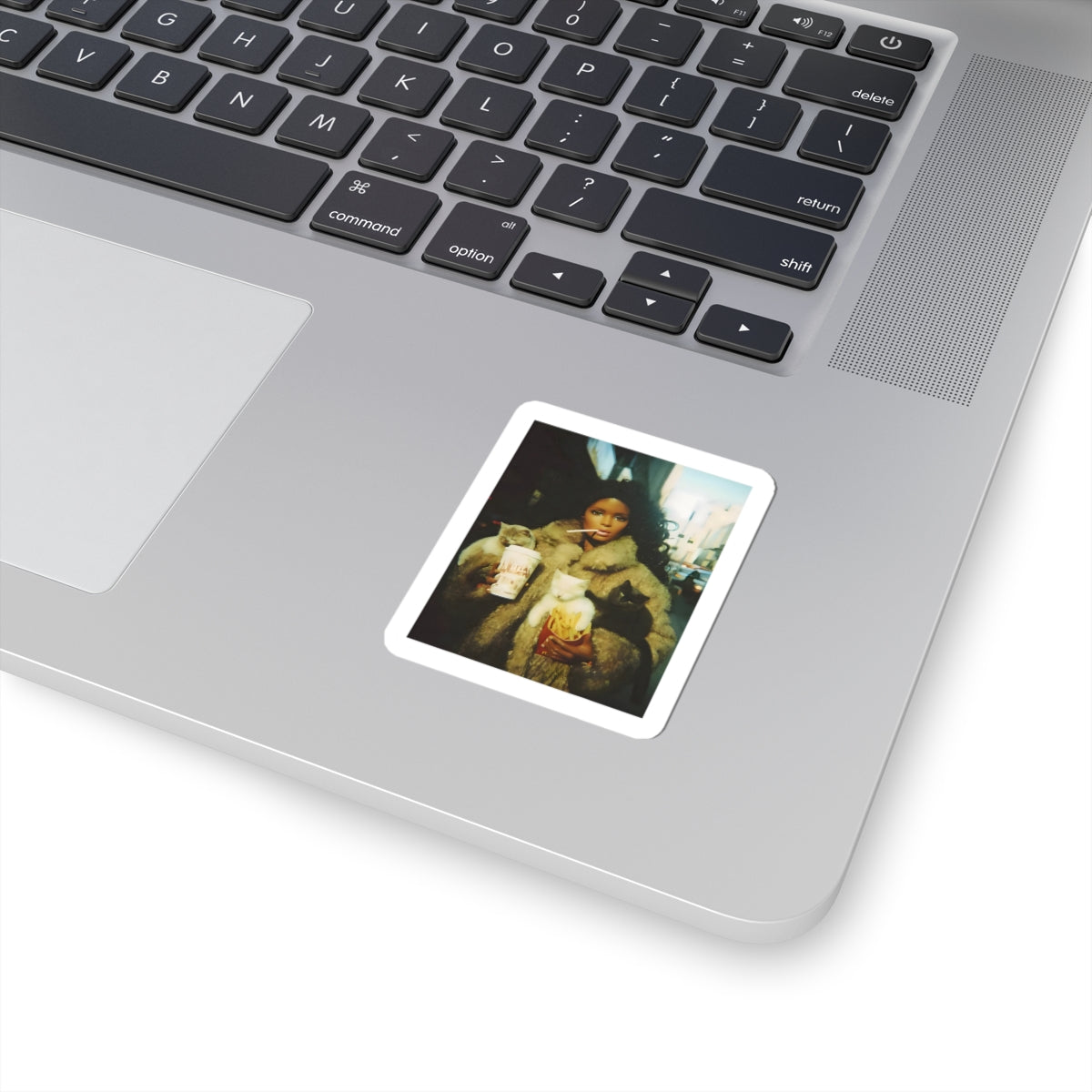 Black doll cigarette meme sticker