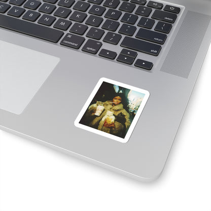 Black doll cigarette meme sticker