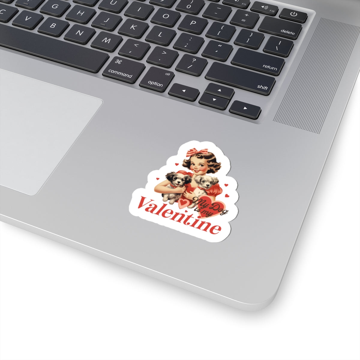  dog lover valentine laptop sticker
