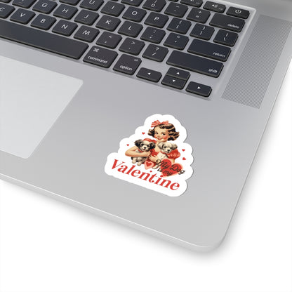  dog lover valentine laptop sticker