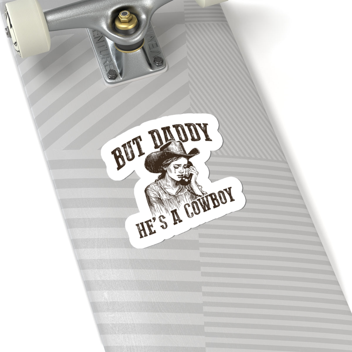 sad cowgirl phone sticker