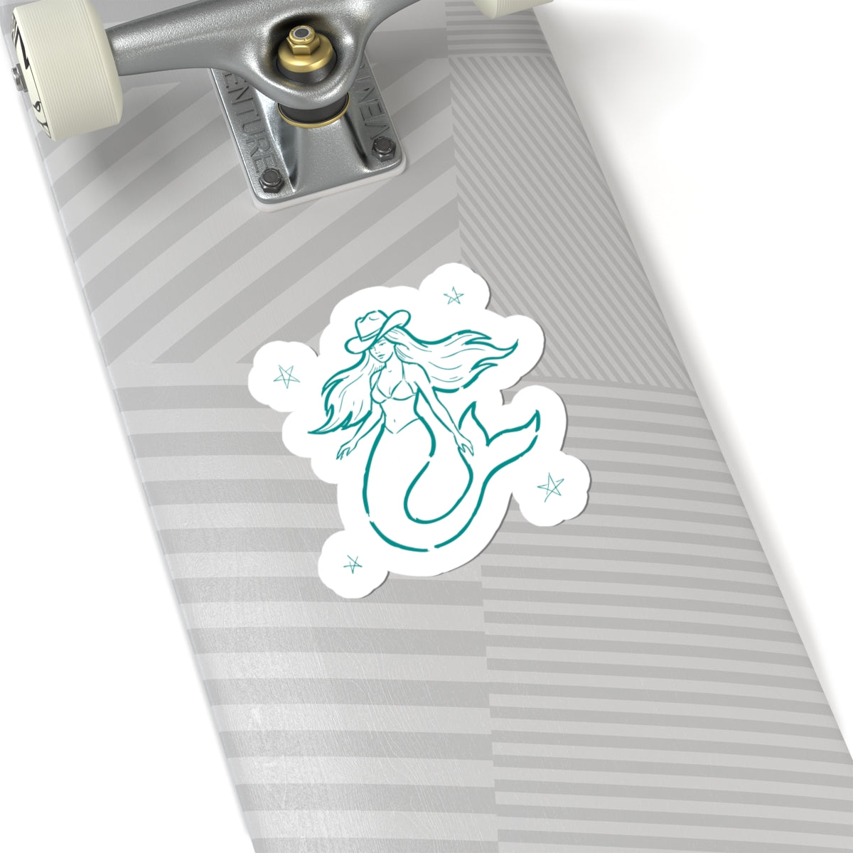 cowgirl mermaid sticker decal
