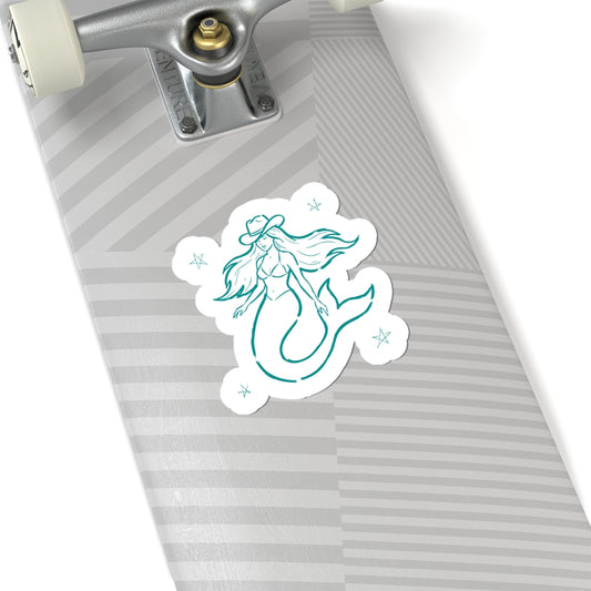 cowgirl mermaid sticker decal