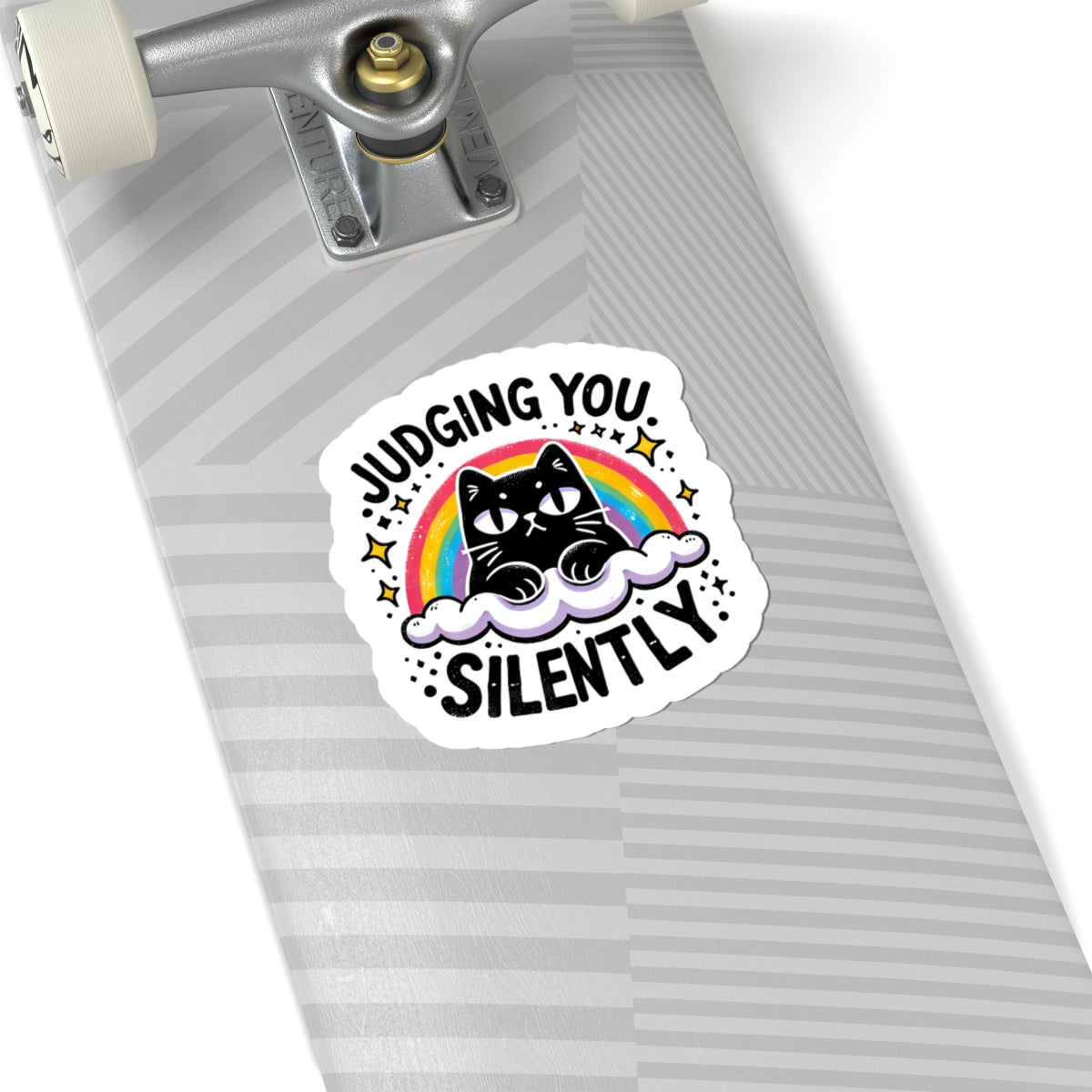black cat journal sticker 