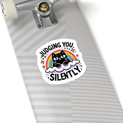 black cat journal sticker 