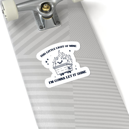 dumpster fire sticker decal