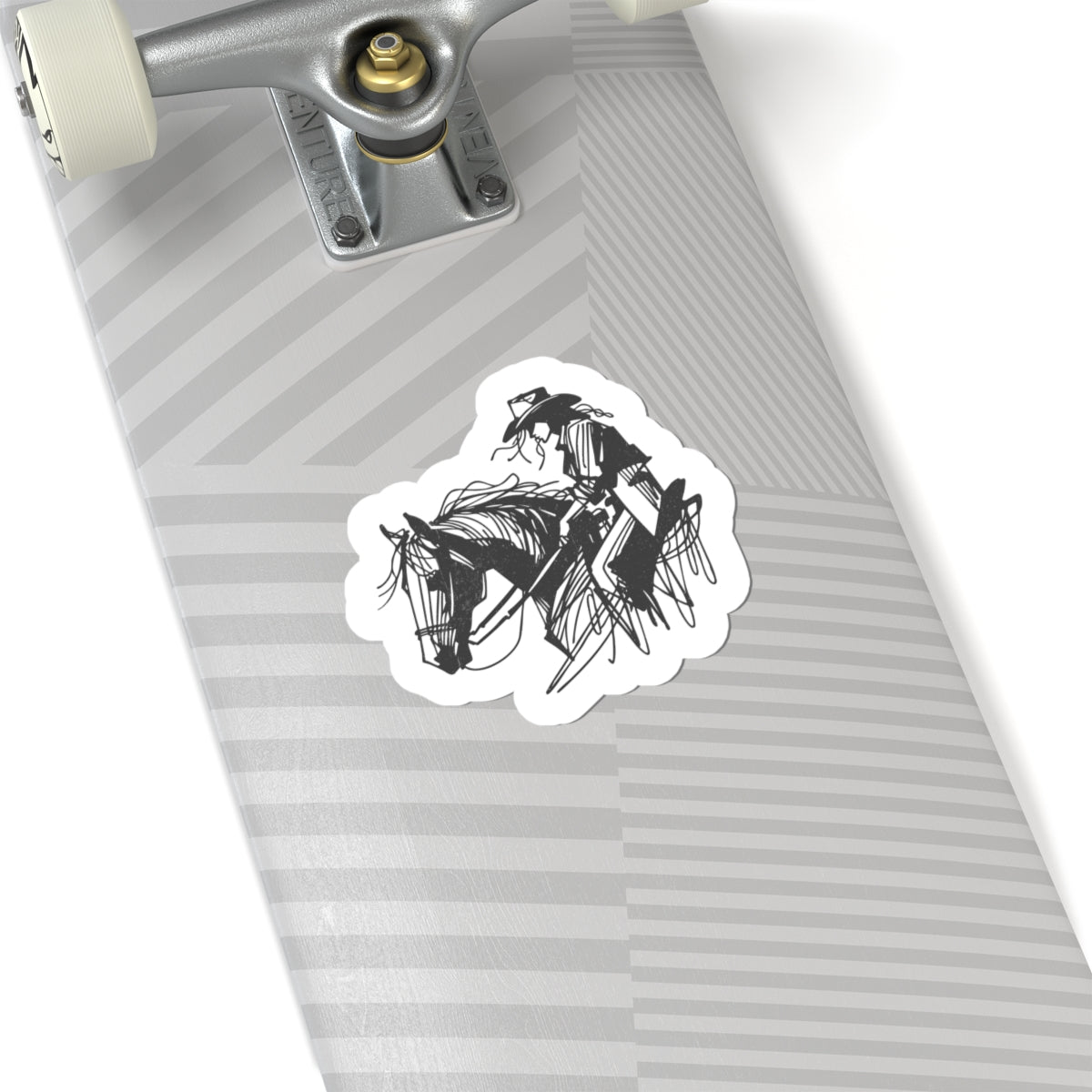 Western aesthetic laptop sticker