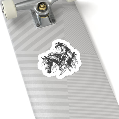 Western aesthetic laptop sticker