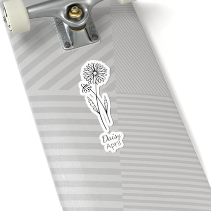 floral line art sticker daisy