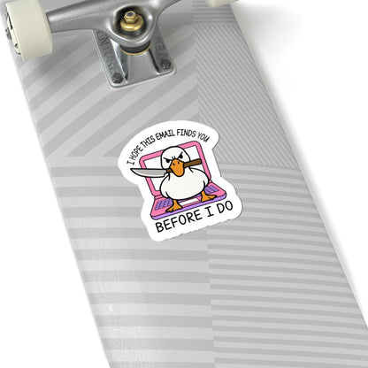office humor duck sticker