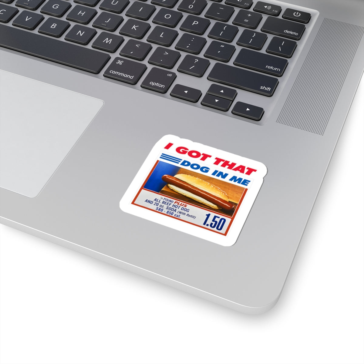 hot dog joke sticker