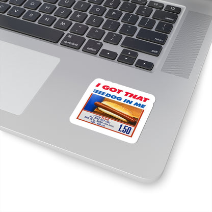 hot dog joke sticker