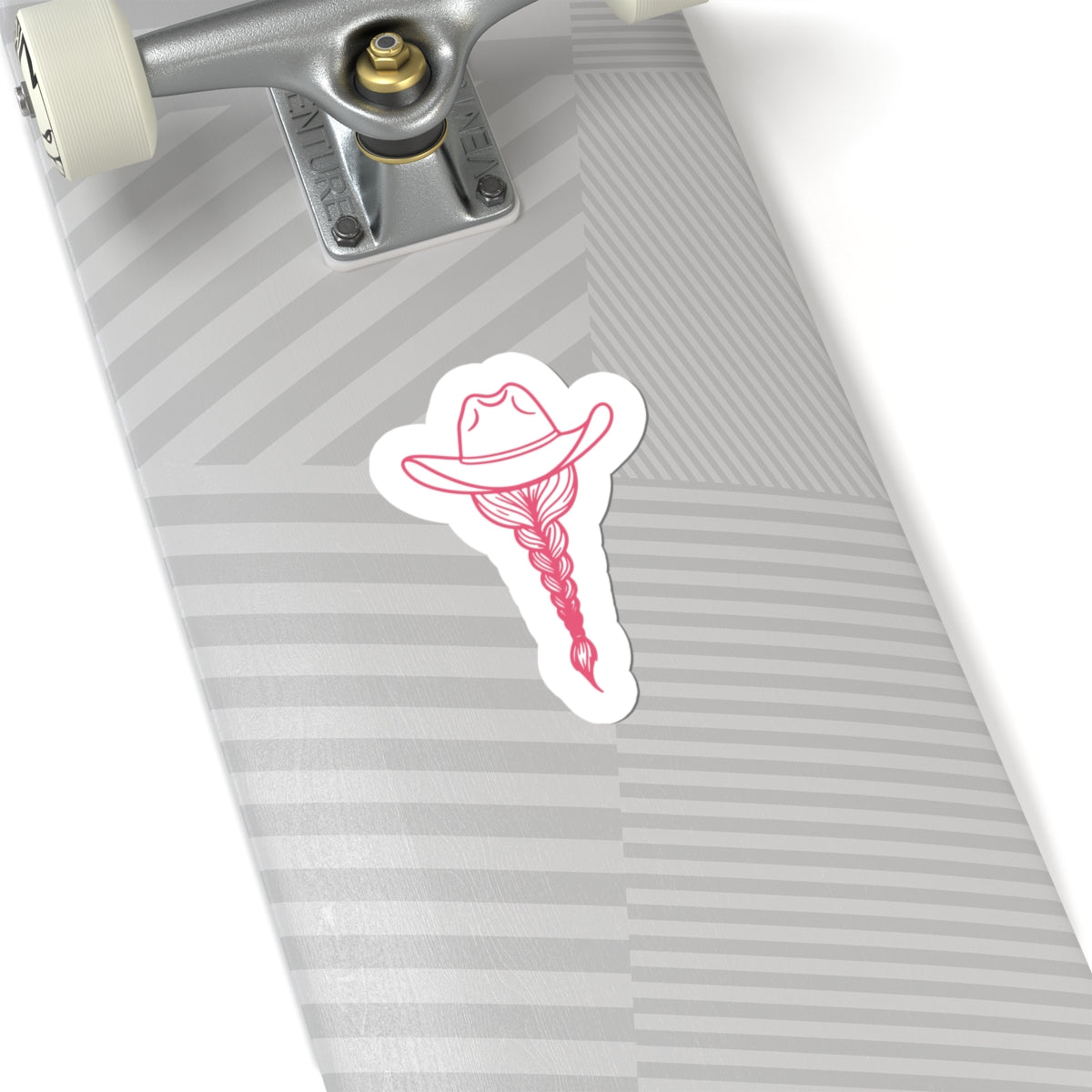 cowgirl hat braid decal
