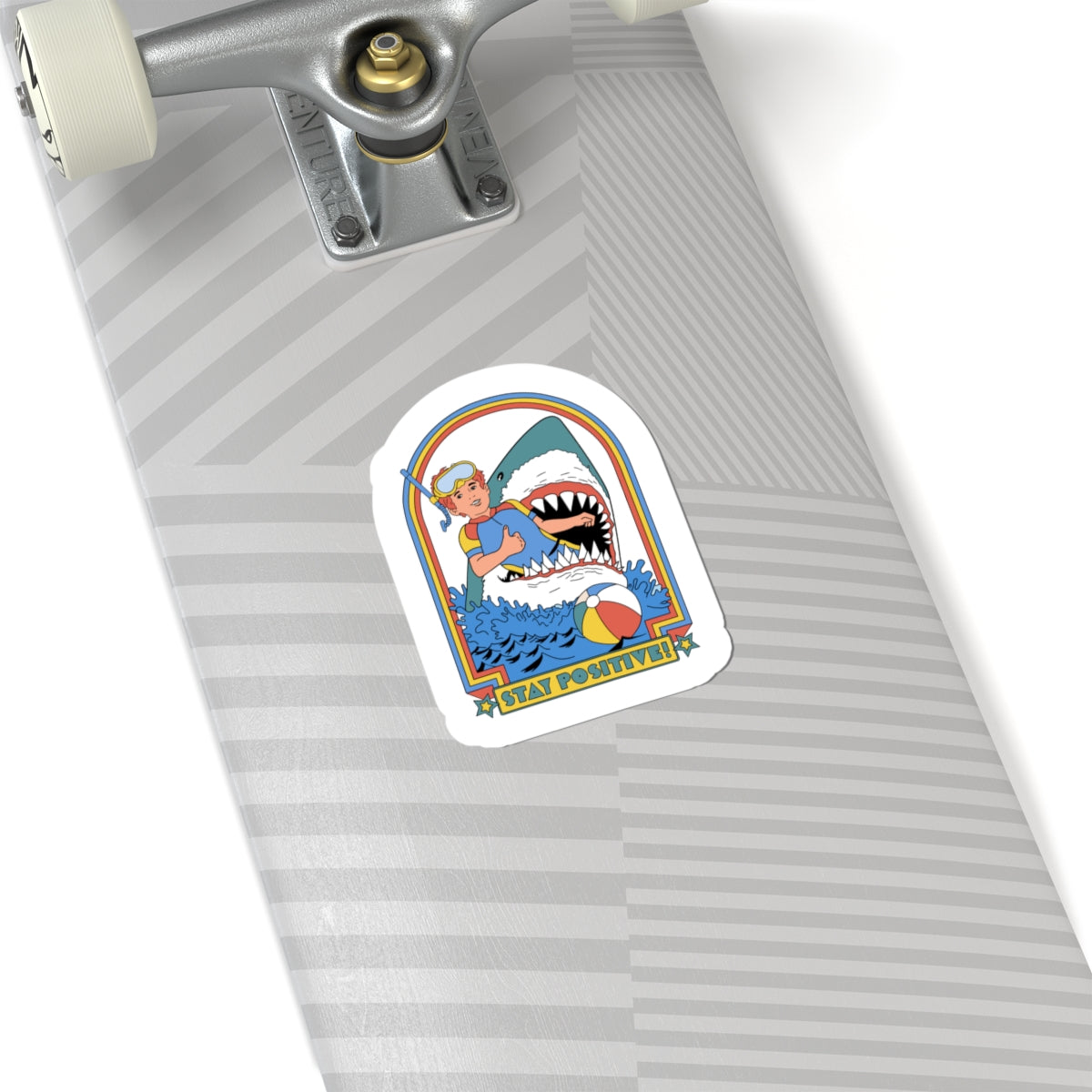Stay Positive Shark Attack Sticker Decal