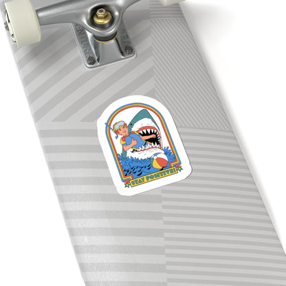 Stay Positive Shark Attack Sticker Decal