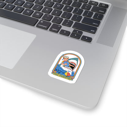 ocean shark graphic sticker