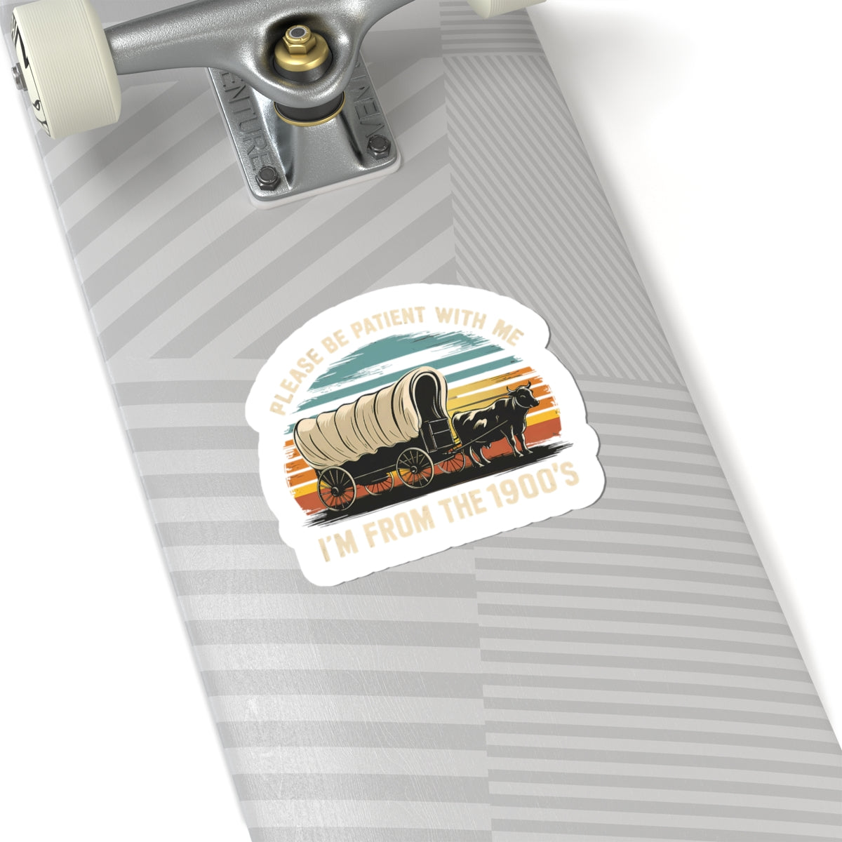 please be patient 1900s sticker