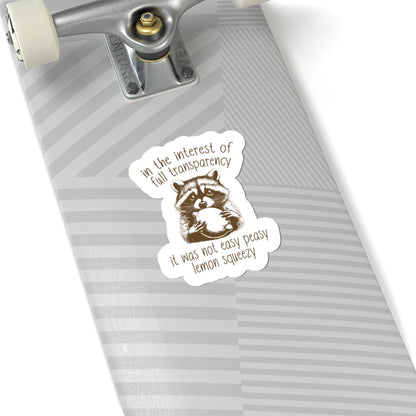 lemon raccoon sticker decal