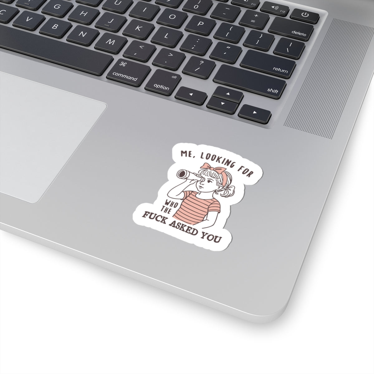 girl telescope sticker