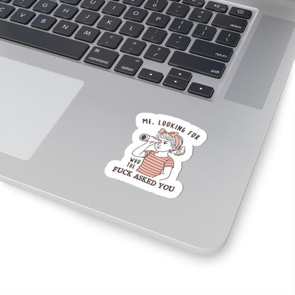 girl telescope sticker