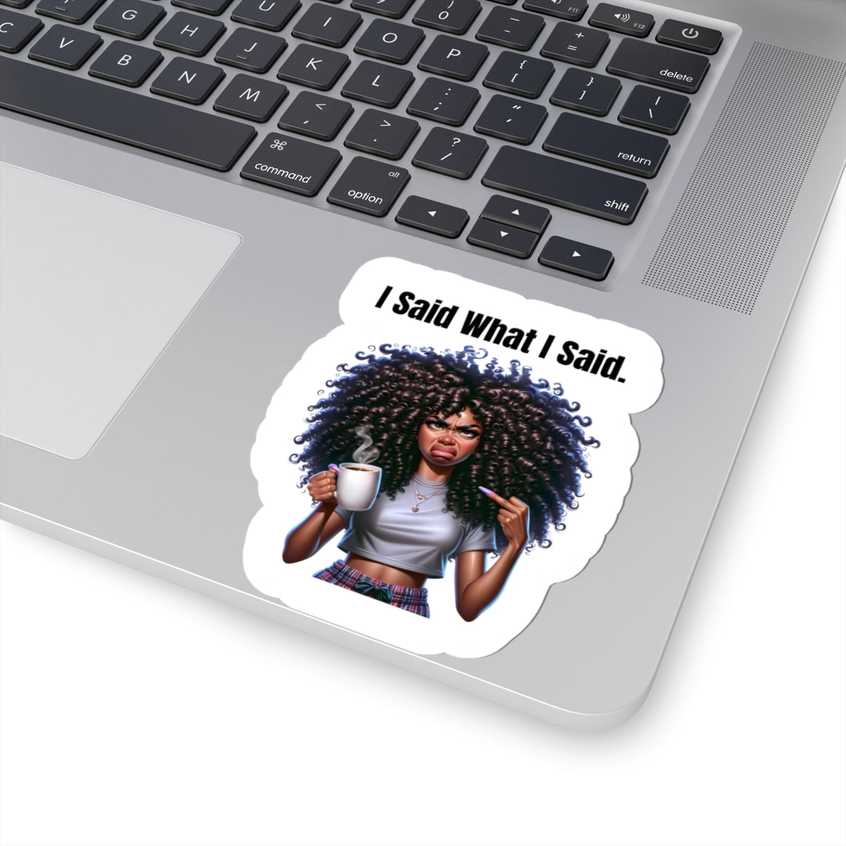 sassy black woman quote sticker design