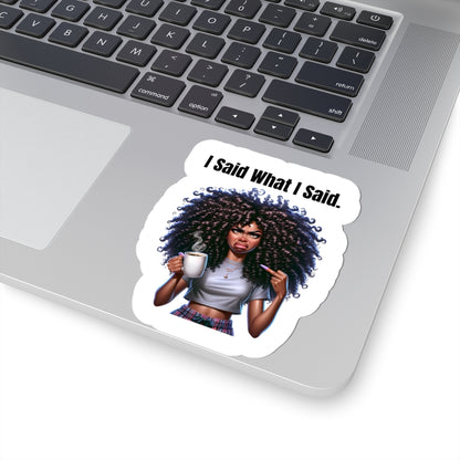 sassy black woman quote sticker design