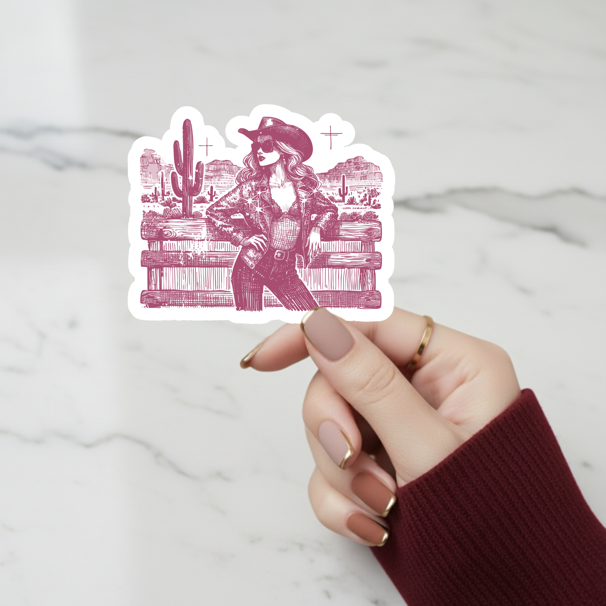 cowgirl sticker decal