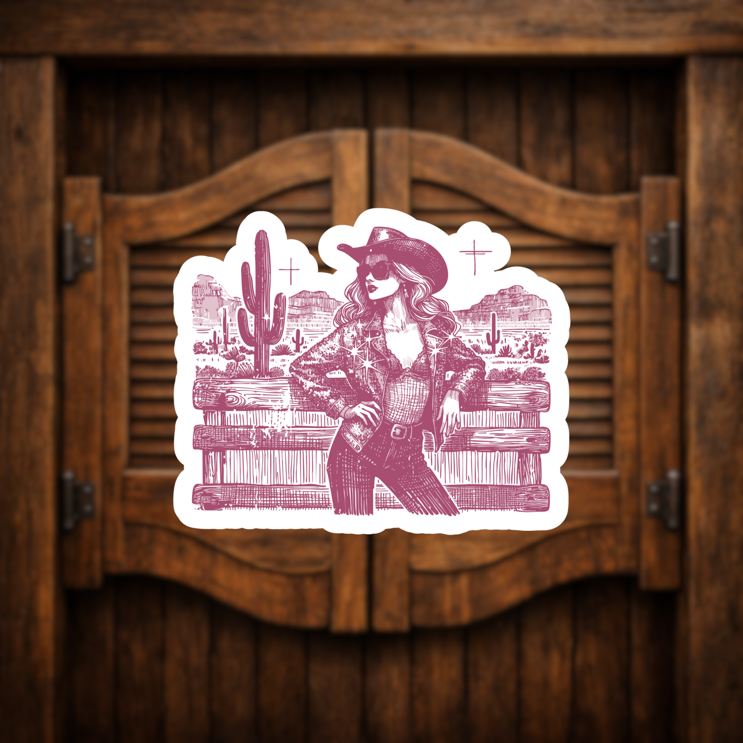 western cowgirl sticker