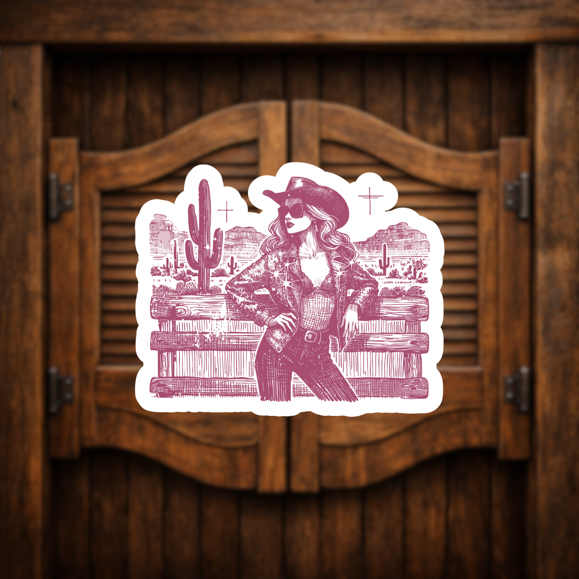 western cowgirl sticker
