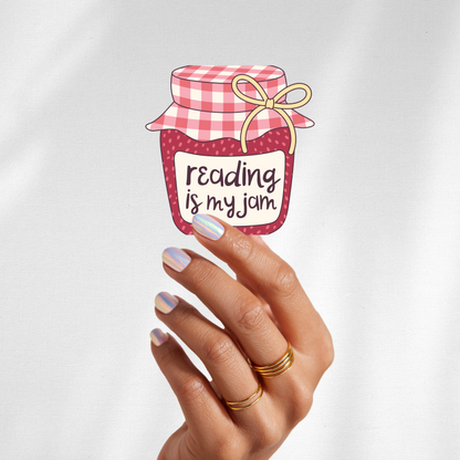 reading is my jam sticker
