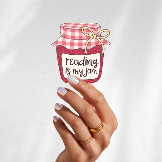 reading is my jam sticker