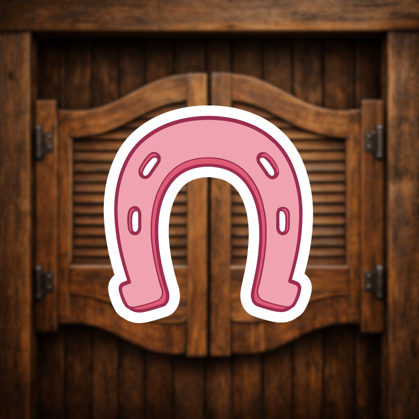 pink horseshoe sticker decal