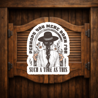cowgirl bible verse sticker