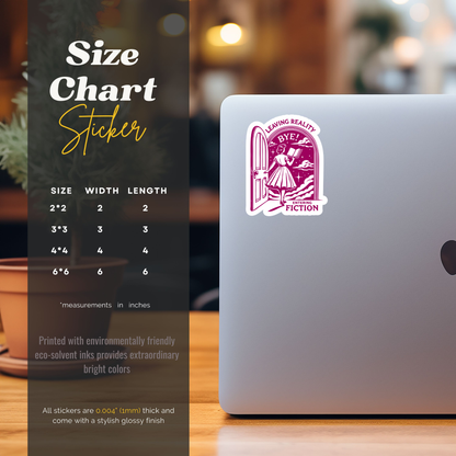 bookish pink sticker decal
