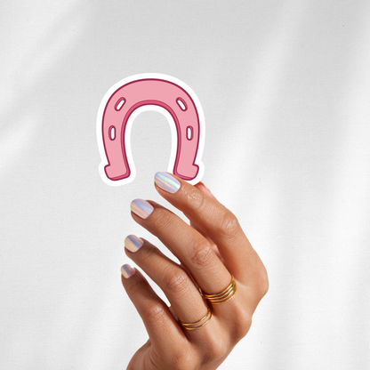 cowgirl western horseshoe sticker