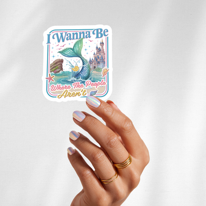 introvert mermaid sticker