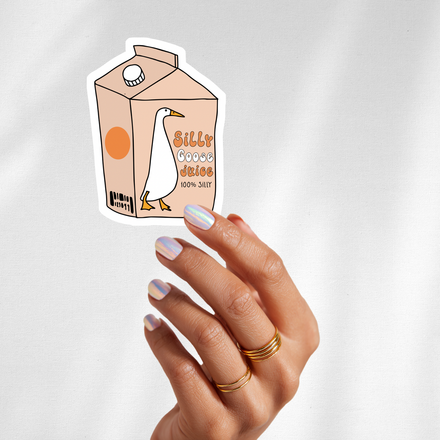 goose juice carton vinyl sticker
